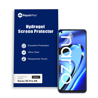 Realme Narzo 50 Pro 5G Compatible Premium Hydrogel Screen Protector With Full Coverage Ultra HD